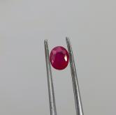 Natural Burmese Ruby - Vivid Red Oval Facet 0.67 Carats