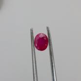 Natural Burmese Ruby - Vivid Red Oval Facet 0.67 Carats