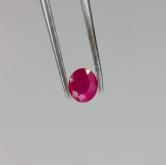 Natural Burmese Ruby - Vivid Red Oval Facet 0.70 Carat