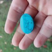 Pretty Color Large Oval Cabochon Turquoise 66 Carats