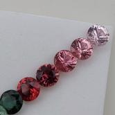 Quality Multi-Color Tourmaline Suite Nigeria 4.5 mm 3.42 Carats