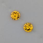 Exceptional Matching Pair Bright Yellow Montana Sapphire