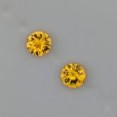 Exceptional Matching Pair Bright Yellow Montana Sapphire