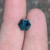 Large Natural Dark Blue Green Blue Montana Sapphire 5.34 Carats
