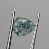 Large Natural Light Blue to Green Montana Sapphire  3.82 Carats