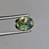 Very Pretty Green With Orange Yolk Montana Sapphire 0.90 Carats