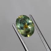 Very Pretty Green With Orange Yolk Montana Sapphire 0.90 Carats