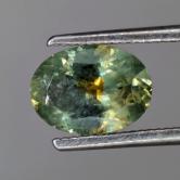 Very Pretty Green With Orange Yolk Montana Sapphire 0.90 Carats