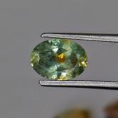 Very Pretty Green With Orange Yolk Montana Sapphire 0.90 Carats