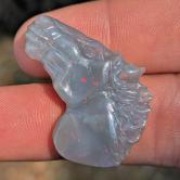Horse Head Carved Australian Potch Opal  26.31 Carats