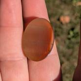 Quality Amber-Orange Banded Brazilian Agate - 27.36 Ct