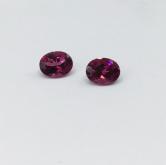 Pretty Ceylon Rose Rhodolite Garnet Pair 4.54 Carats