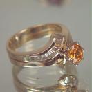 Beautiful Montana Sapphire Diamond 14 kt Ring 