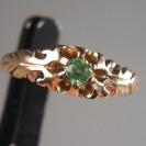 Vintage 14 kt Russian Demantoid Garnet Ring 