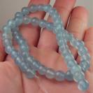 Fine Blue Chalcedony Beads 7.5 mm 54 pcs Argentina